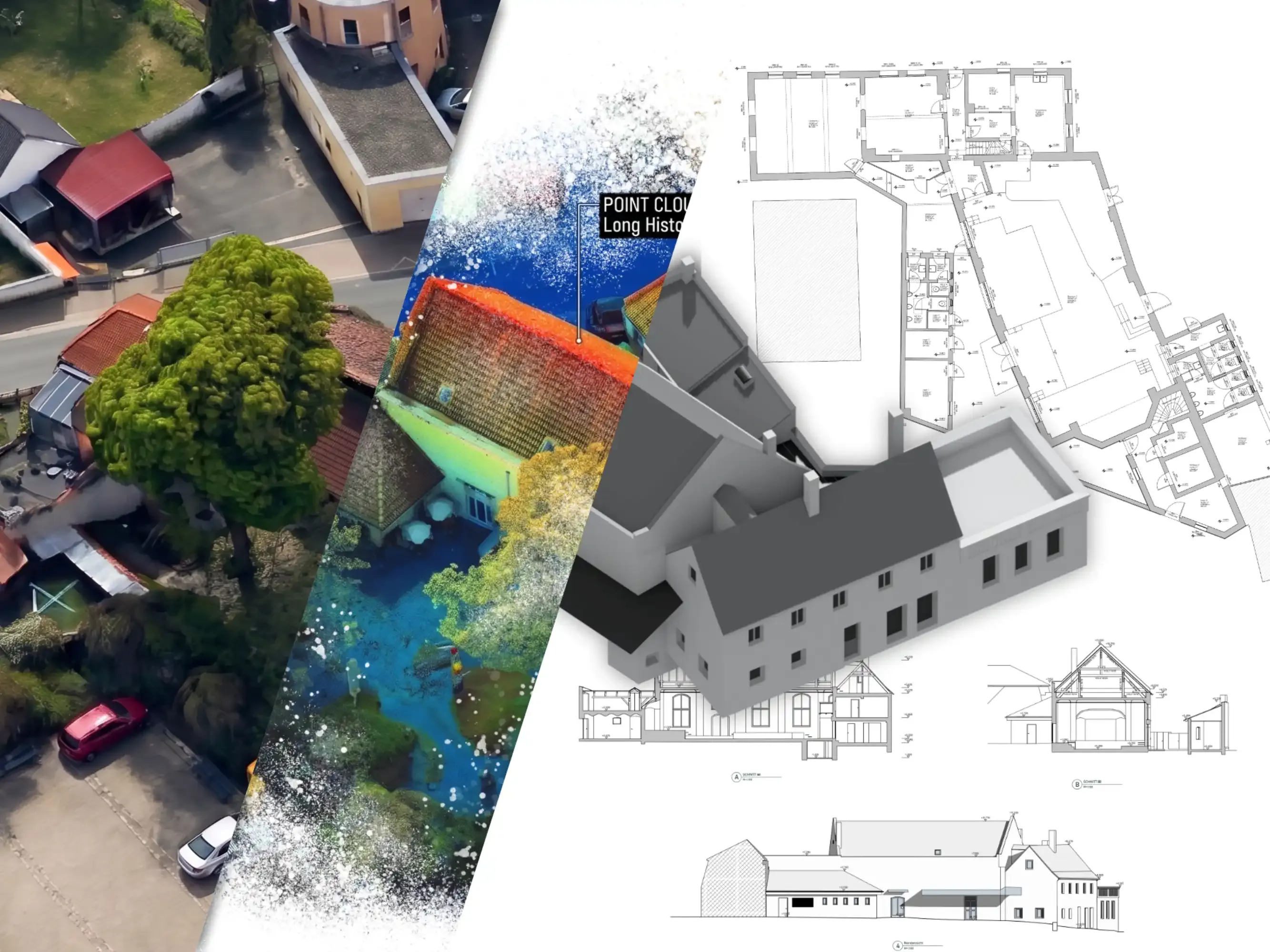 Vermessung eines Restaurantkomplexes in Nürnberg - Digitale Bestandsaufnahme und BIM-Planung