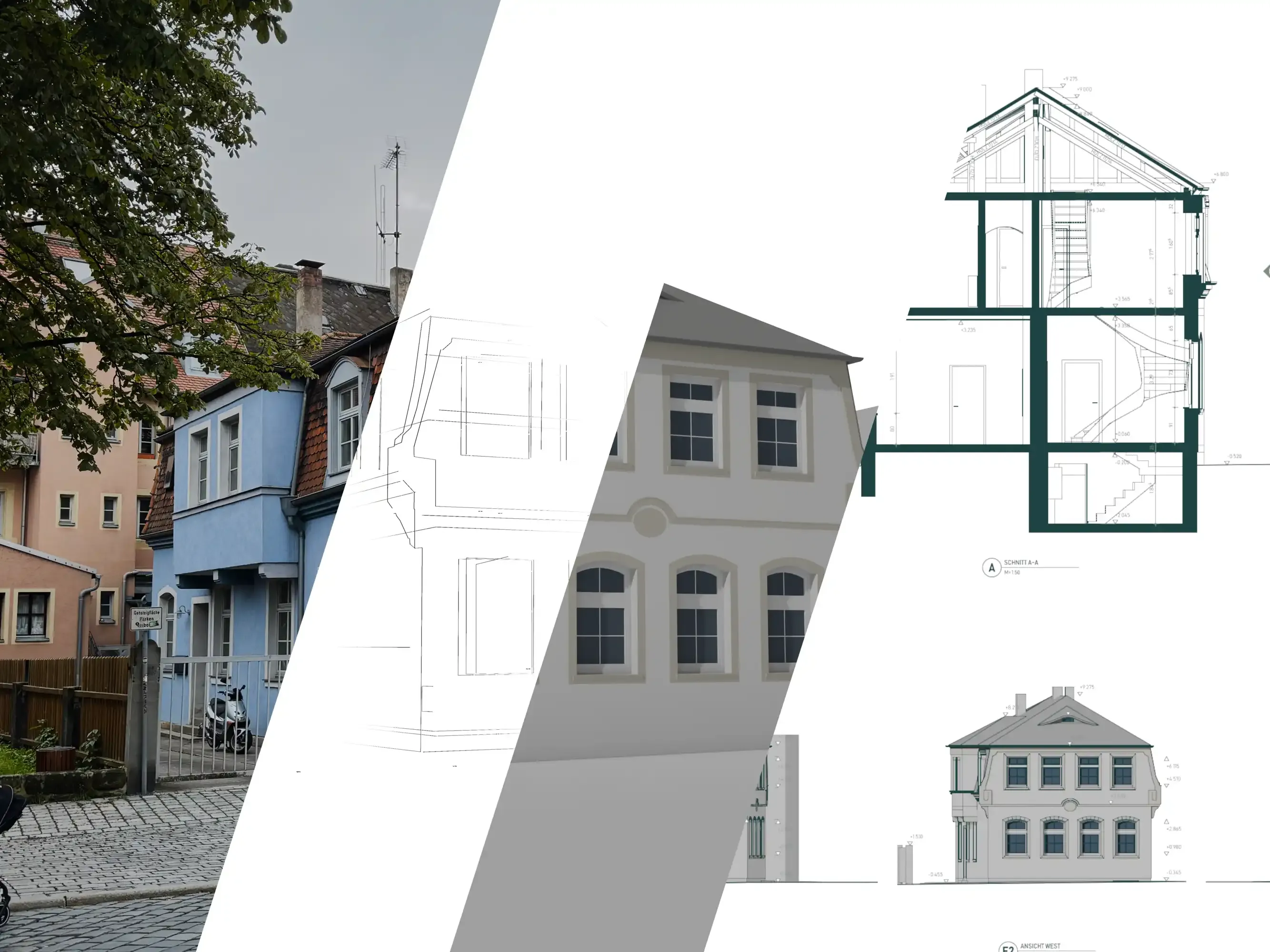 Vermessung eines historischen Gebäudes in Bayreuth - Digitale Bestandsaufnahme und BIM-Planung